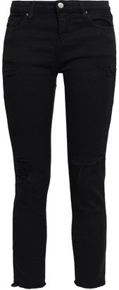 Jarod cropped distressed mid-rise slim-leg jeans