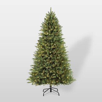 7.5ft Pre-Lit Full Forest Fir Artificial Christmas Tree Elegant Series - Puleo