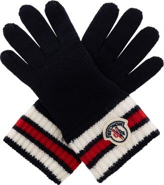 Logo Patch Knitted Gloves-AD