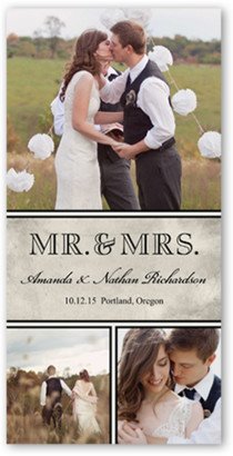 Wedding Announcements: Enchanting Romance Wedding Announcement, Brown, Signature Smooth Cardstock, Square-AA