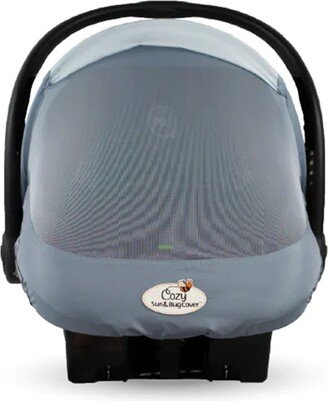 CozyBaby Sun & Bug Cover w/ Lightweight Summer Cozy Cover for Baby Carrier, Gray - 0.5