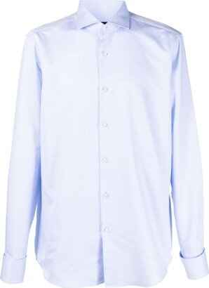 Spread-Collar Cotton Shirt