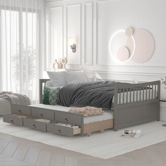 Full size Daybed with Twin size Trundle and Drawers-AA