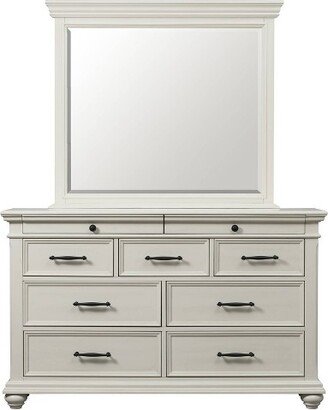 Brooks 9 Drawer Dresser with Mirror Beige