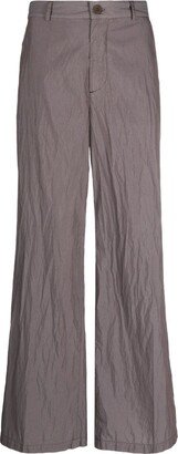 Wide-Leg Cotton Trousers-BA