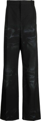 High-Waisted Flared Trousers-AR