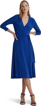 Surplice Jersey Dress (Sapphire Star) Women's Dress