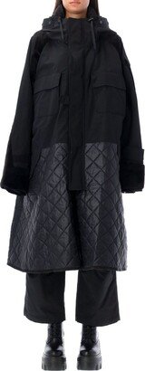 Quilted Panelled Parka