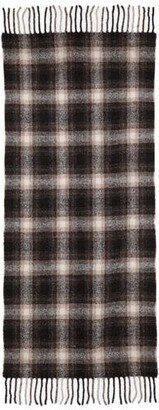 Checked Fringed Scarf-AA