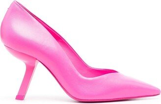 Mid-Heel Pointed-Toe Pumps