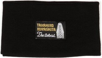 Logo-Patch Funnel Neck Scarf-AA