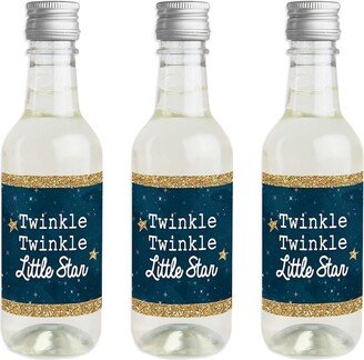 Big Dot Of Happiness Twinkle Twinkle Little Star - Mini Wine Bottle Stickers - Party Favor Gift 16 Ct