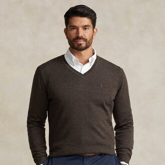 Ralph Lauren Washable Wool V-Neck Sweater-AA