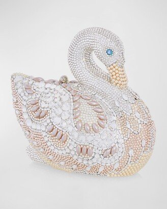 Swan Crystal Clutch Bag
