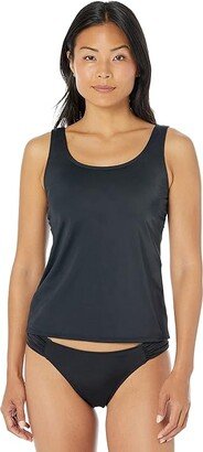 BeanSport Scoop Neck Tankini Top (Black) Women's Swimwear