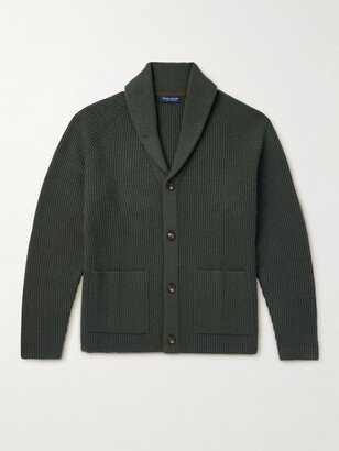 Shawl-Collar Merino Wool and Cashmere-Blend Cardigan