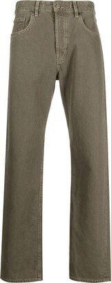 Logo-Patch Straight-Leg Trousers-BY