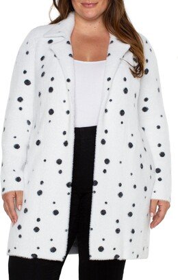 Polka Dot Sweater Coat