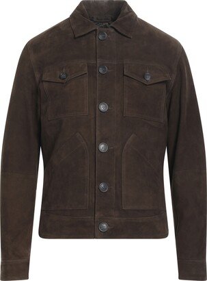 Slhoban Suede Trucker Jacket W Jacket Dark Green