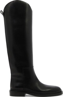 Almond-Toe Knee-Length Boots