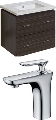 24-in. W x 18-in. D Plywood-Melamine Vanity Set In Dawn Grey With Single Hole CUPC Faucet - Dawn Grey-AB