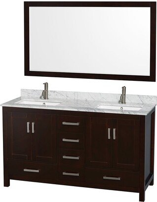 Sheffield Double Vanity Set, 58-inch Mirror