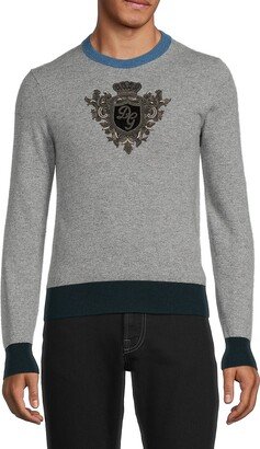 Heathered Logo Cashmere Sweater