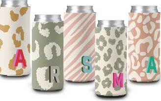 Wild One Skinny Can Hugger-Animal Print Truly Hugger-Personalized 12 Oz Slim Hugger-Safari Drink Cooler-Personalized Gift