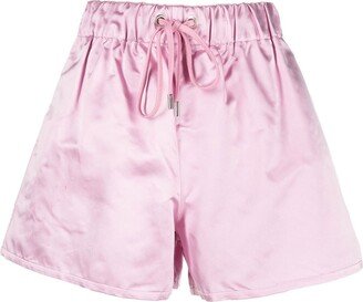 SA SU PHI silk A-line shorts