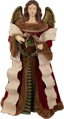 Northlight 3' Red and Brown Angel Commercial Size Christmas Tree Topper, Unlit