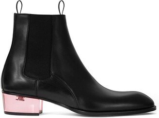 transparent heel Chelsea boots