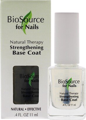 Natural Therapy Strengthening Base Coat by BioSource for Women - 0.4 oz Nail Treatment