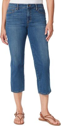 Womens Slimming Mid Rise Cropped Jeans