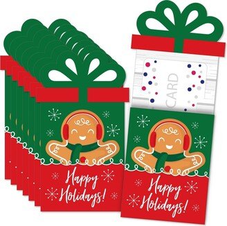 Big Dot Of Happiness Gingerbread Christmas - Holiday Money & Gift Card Nifty Gifty Card Holders 8 Ct