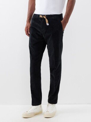 Belted Corduroy Tapered-leg Trousers