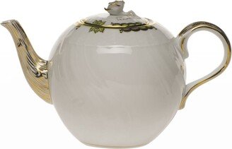 Princess Victoria Green Teapot with Rose