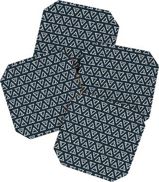 CoastL Studio Alchemical Triangles Navy Set of 4 Coasters