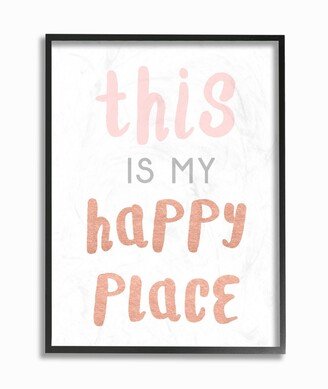 This is My Happy Place Copper Typography Framed Giclee Art, 16 x 20