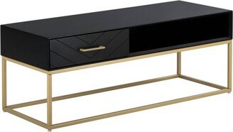 Ellias TV Stand for TVs up to 50 Black/Gold