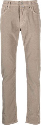 Skinny-Cut Logo-Patch Trousers