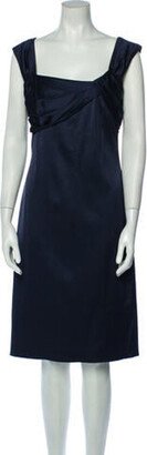 Square Neckline Knee-Length Dress