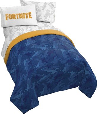 Fortnite Emote Camo 5 Piece Bed Set, Full