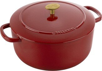 Cast Iron Bellamonte Red 6Qt Round Dutch Oven