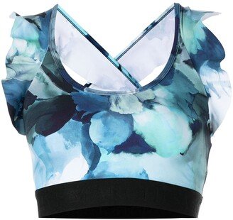 Floral-Print Sports Bra