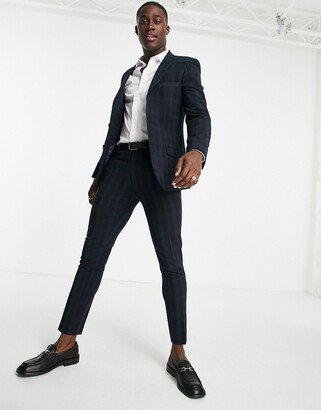 super skinny suit pants in blackwatch plaid