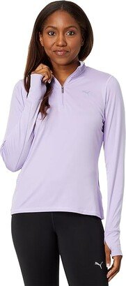 Run Favorite 1/4 Zip (Vivid Violet) Women's Clothing