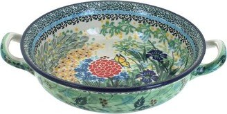 Blue Rose Pottery Blue Rose Polish Pottery Teresa Small Round Casserole with Handles