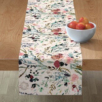 Table Runners: Fable Floral Table Runner, 108X16, Multicolor