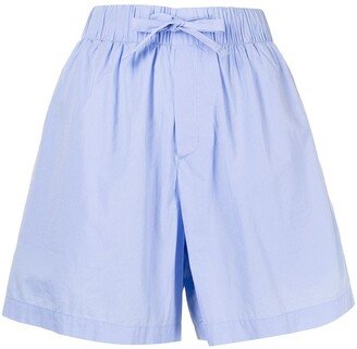 Wide-Leg Poplin Pyjama Shorts