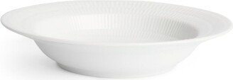 White Fluted Deep Plate (21Cm)